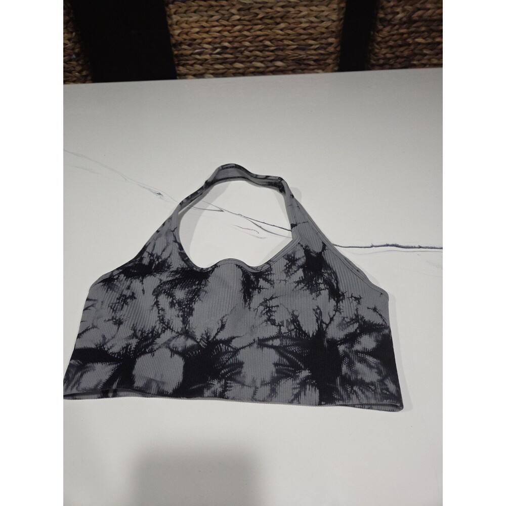 Women's Sexy Halter Yoga Sport Bra Tiedye SM/MED Backless Gym Crop Top B20